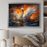 Swans Voyage - Peach Swans Wall Art
