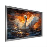 Swans Voyage - Peach Swans Wall Art