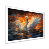 Swans Voyage - Peach Swans Wall Art