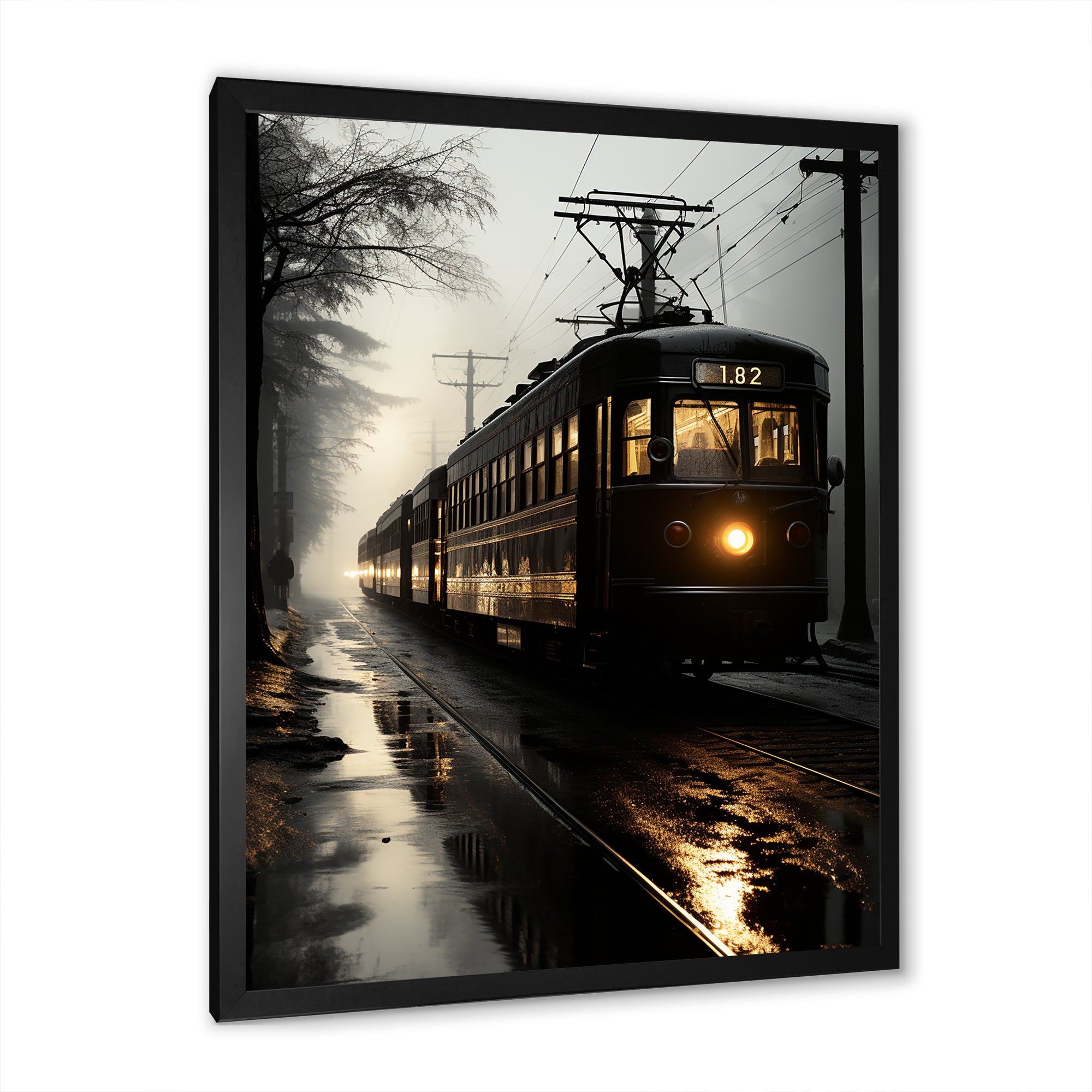 Train In The Dusk Charm In Winter - Train Canvas Wall Art
