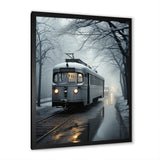 Train Charm In Winter Photo - Train Canvas Wall Art