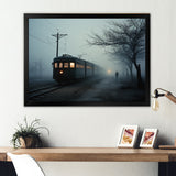 Mystic Train Charm In Winter Photo - Train Canvas Wall Art