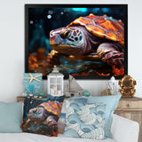 Abstract Aquatic Journey - Turtle Home Decor Art