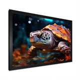 Abstract Aquatic Journey - Turtle Home Decor Art