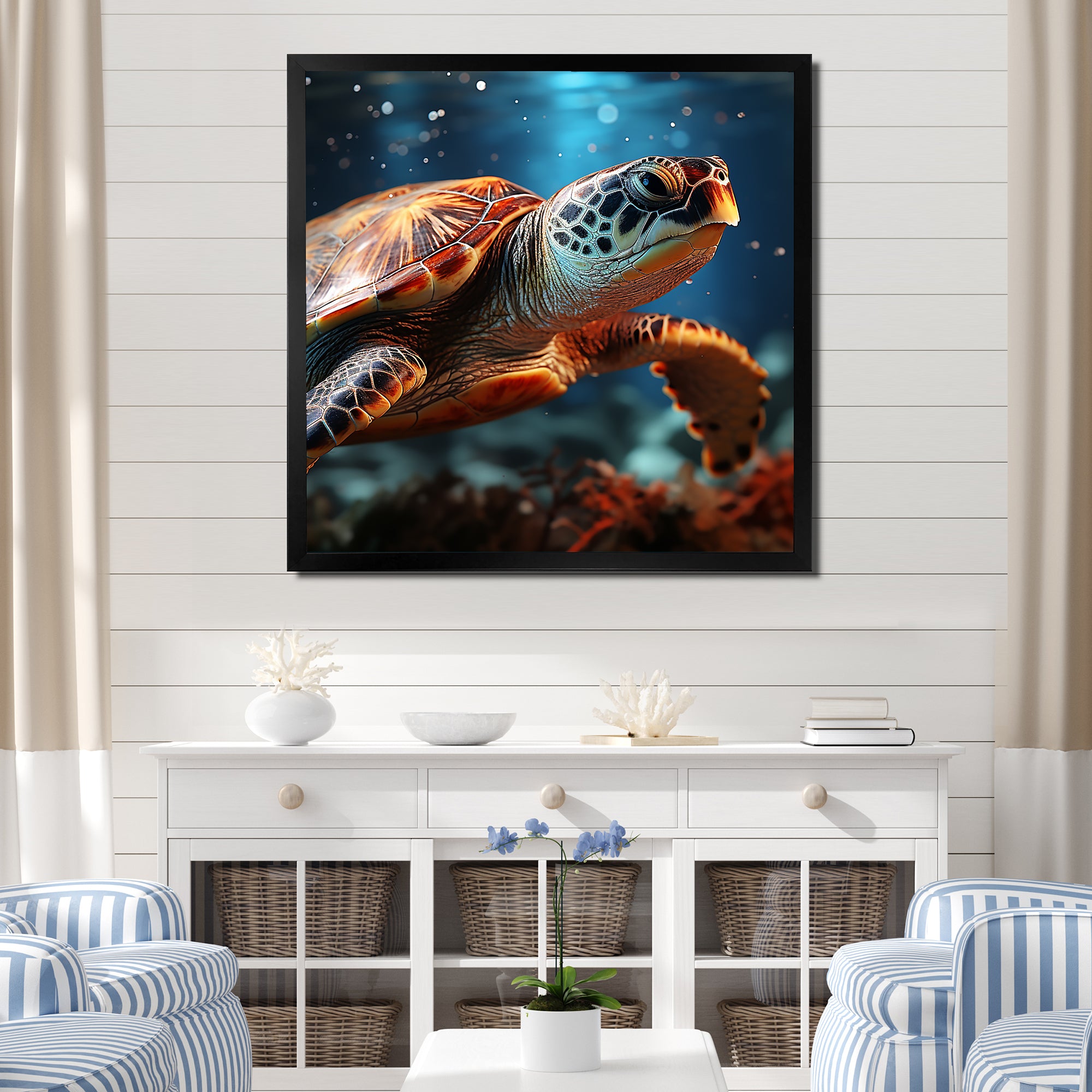 Abstract Harmony - Turtle Bedroom Wall Art