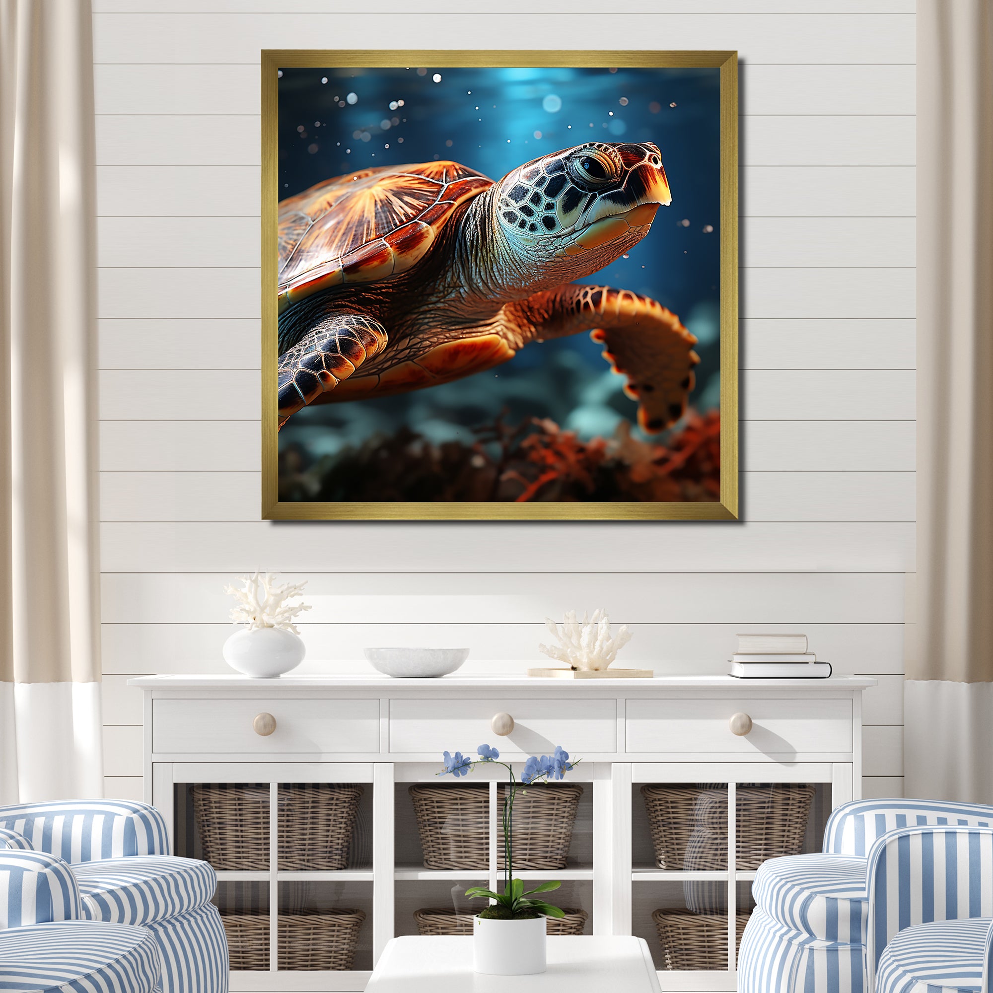 Abstract Harmony - Turtle Bedroom Wall Art