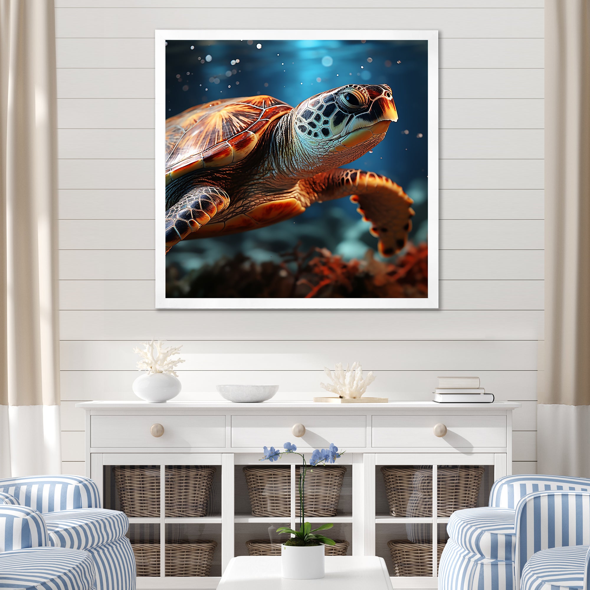 Abstract Harmony - Turtle Bedroom Wall Art