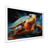 Abstract Representation Of A Turtles Aquatic Jour - Turtle Canvas Wall Art