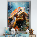 Abstract Representation Of A Turtles Harmony - Turtle Wall Decor