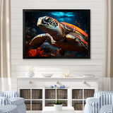 Abstract Representation Of A Turtles Serenity - Turtle Wall Art Prints
