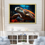 Abstract Representation Of A Turtles Serenity - Turtle Wall Art Prints