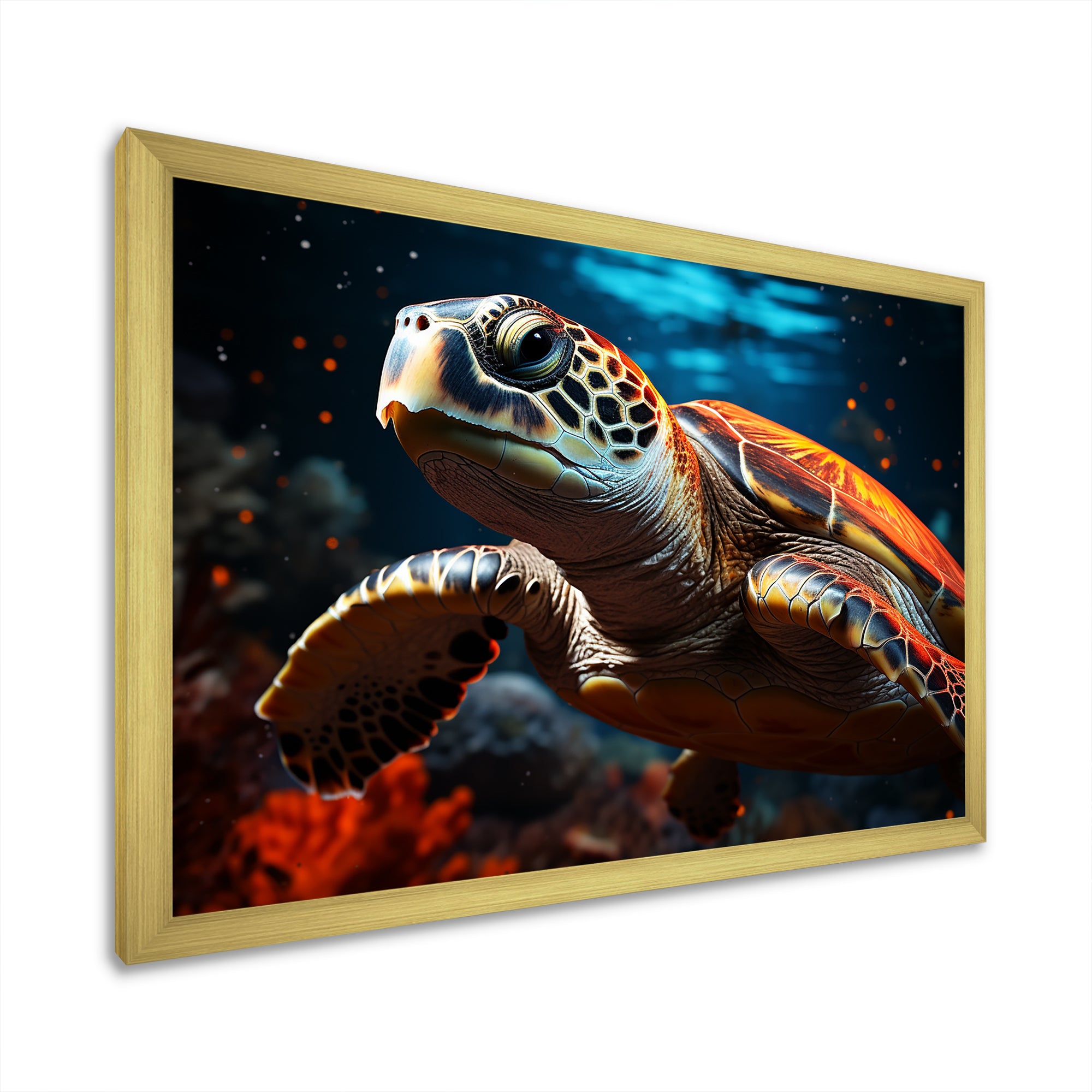Abstract Representation Of A Turtles Serenity - Turtle Wall Art Prints