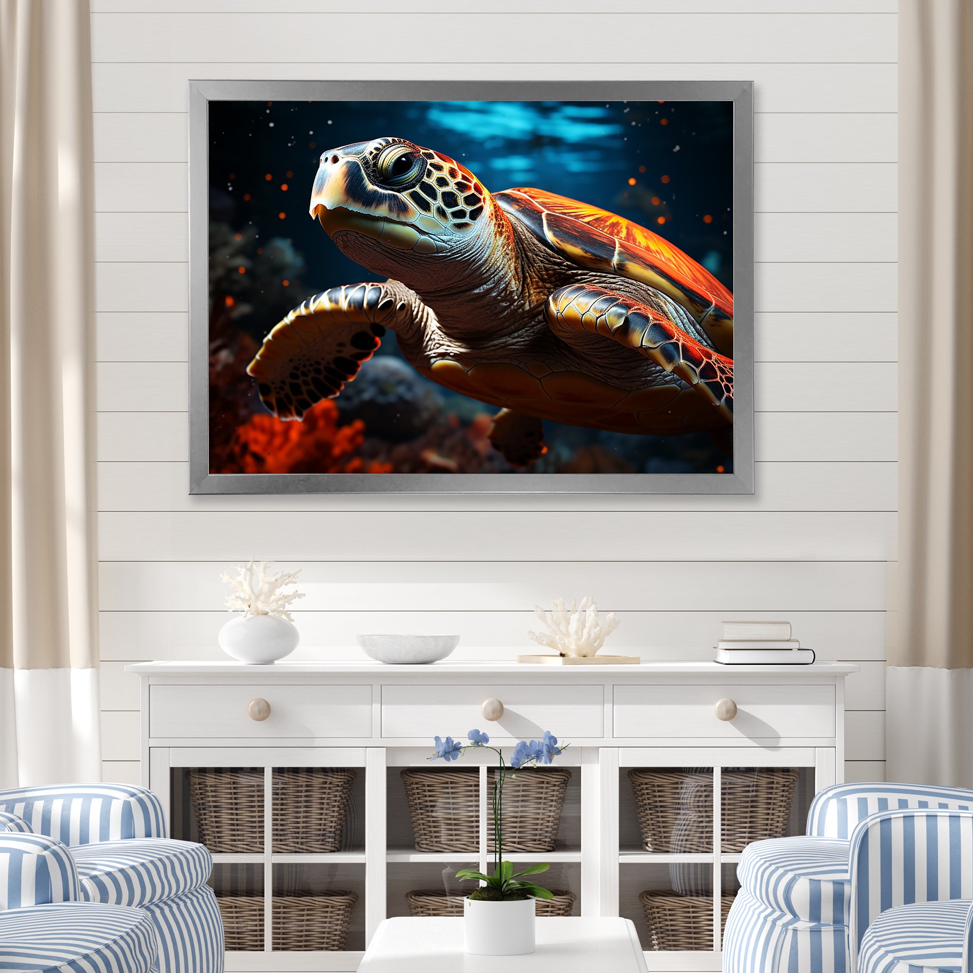 Abstract Representation Of A Turtles Serenity - Turtle Wall Art Prints