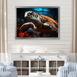 Abstract Representation Of A Turtles Serenity - Turtle Wall Art Prints