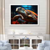 Abstract Representation Of A Turtles Serenity - Turtle Wall Art Prints