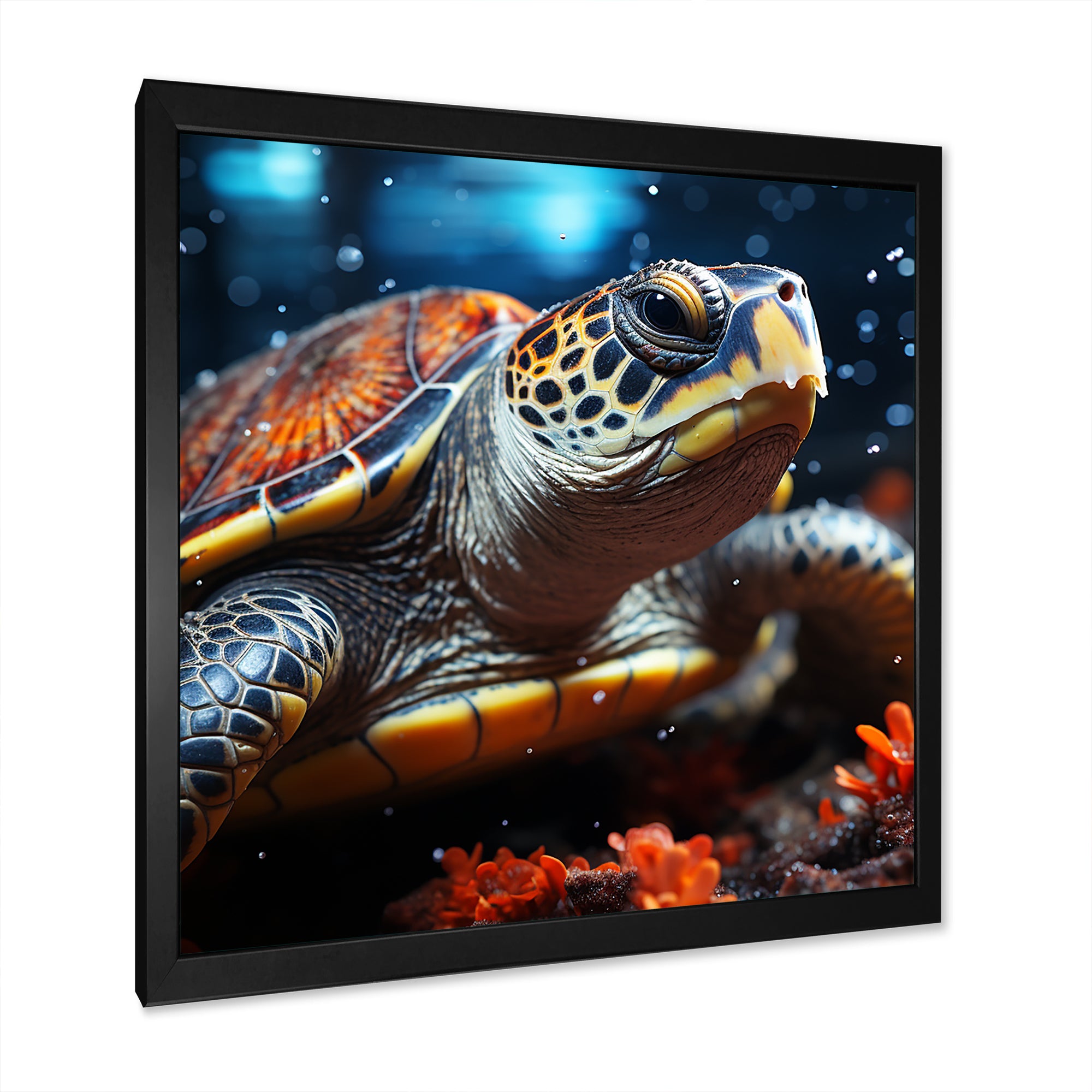 Abstract Swim - Turtle Home Decor Art