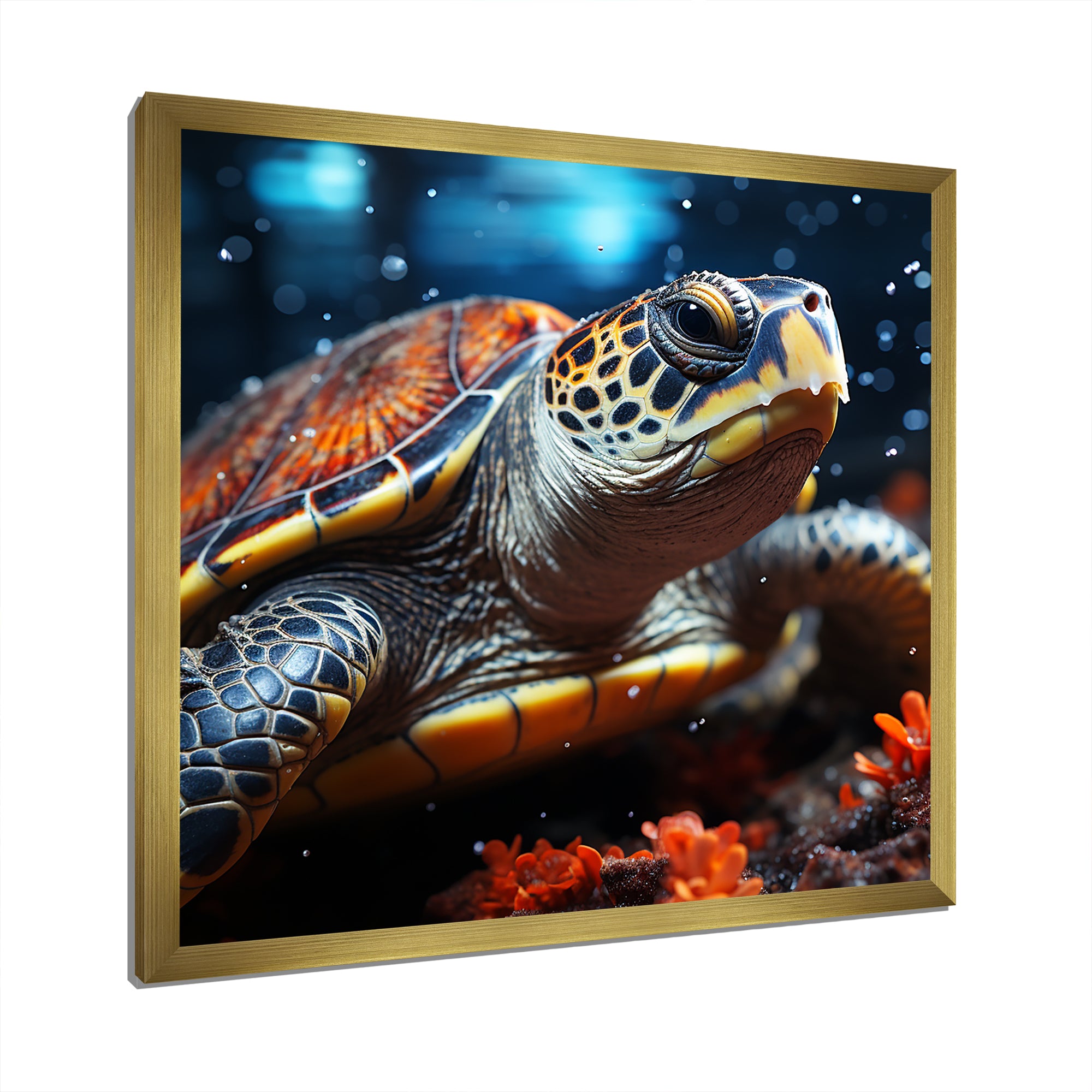 Abstract Swim - Turtle Home Decor Art