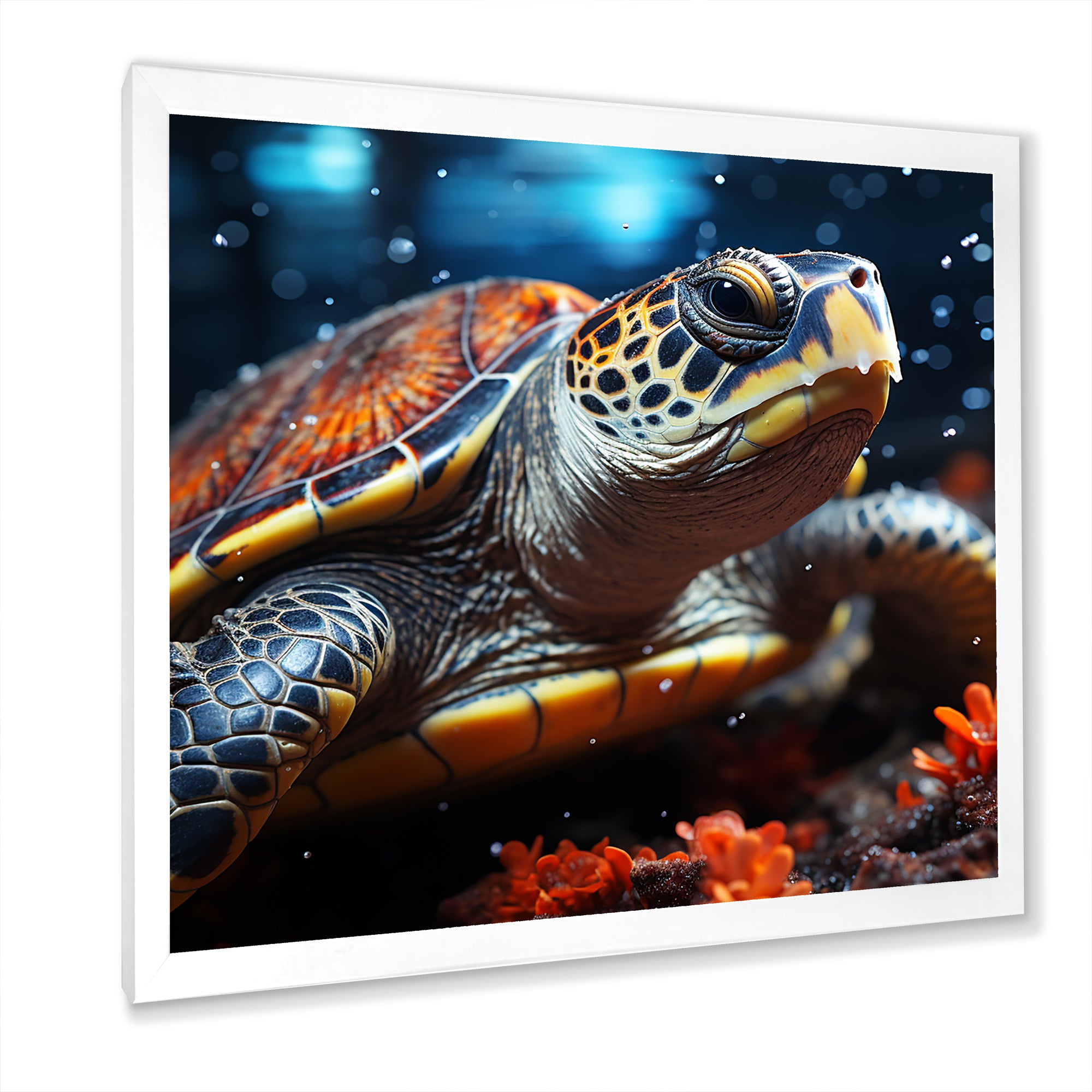 Abstract Swim - Turtle Home Decor Art