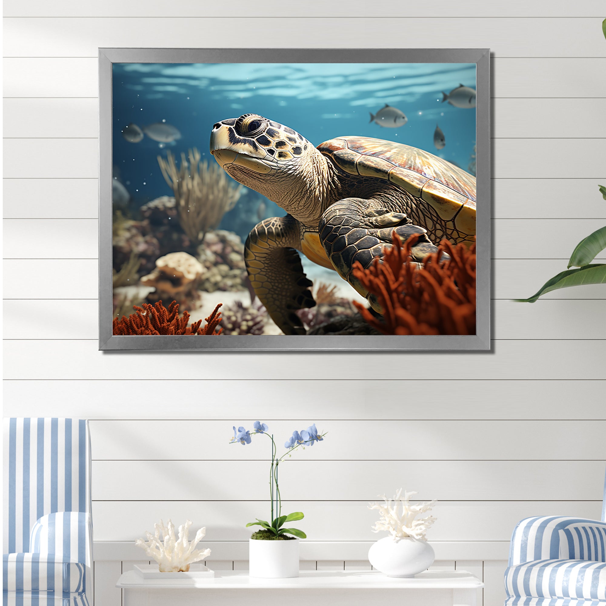 Classic Coastal Life - Turtle Wall Art Prints