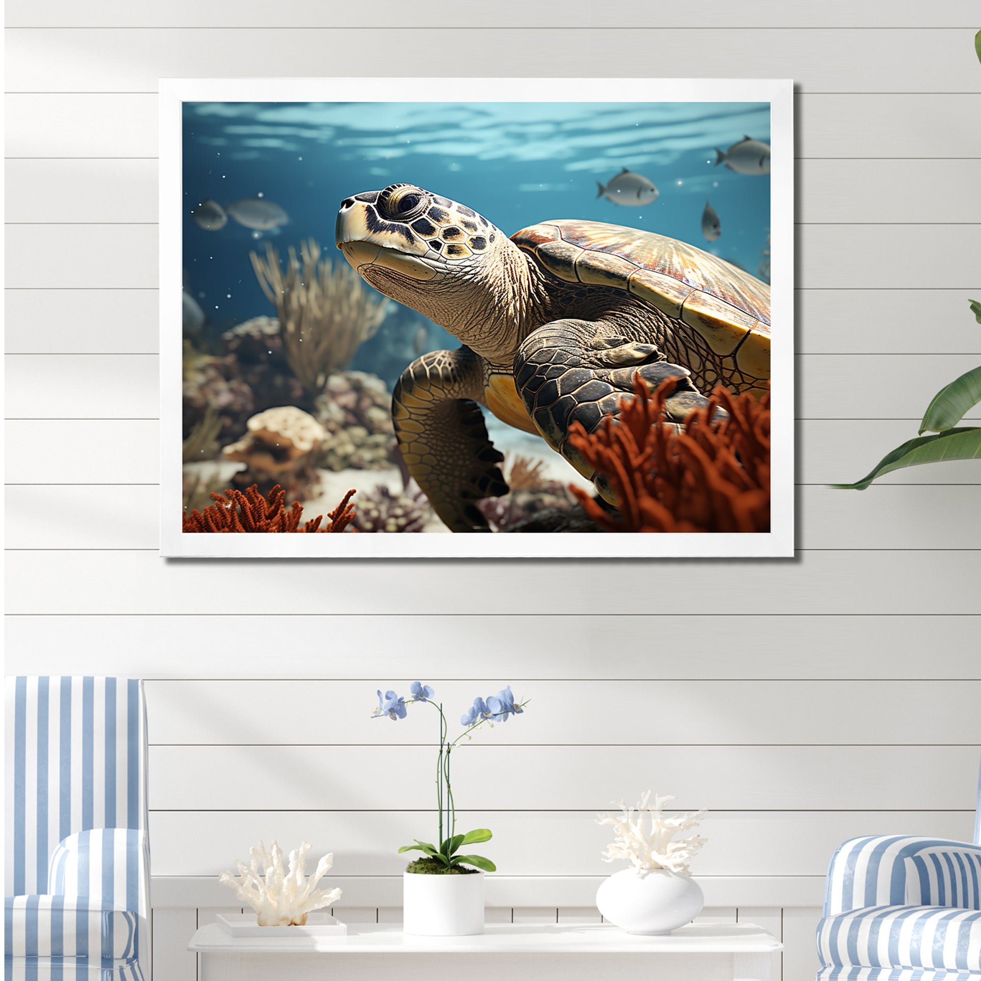 Classic Coastal Life - Turtle Wall Art Prints