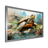 Contemporary Marine Life - Beige Turtle Wall Art