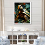 Cubist Reptile - Turtle Canvas Wall Art