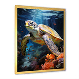 Dreamy Marine Encounter - Turtle Wall Decor