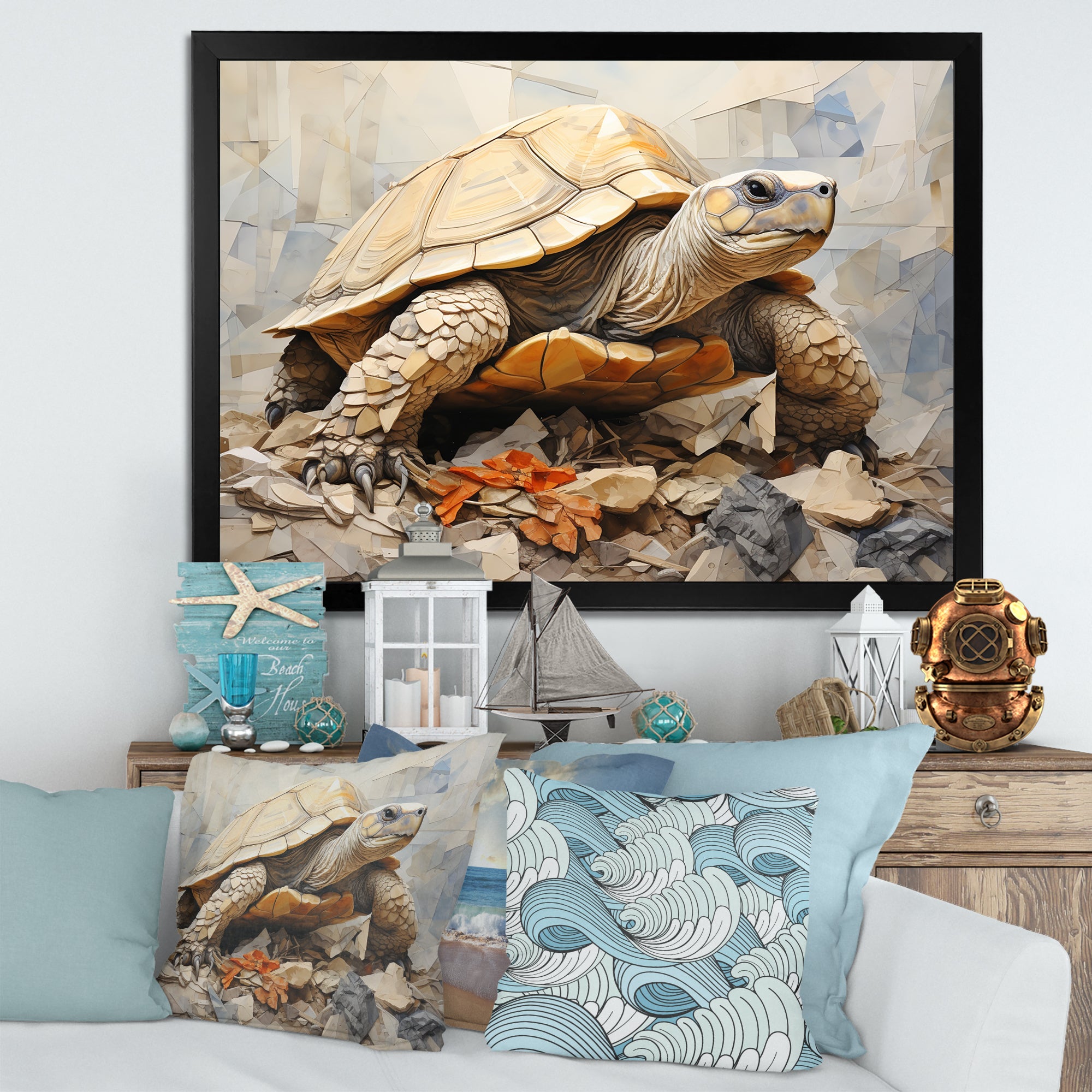 Minimalism Turtle - Turtle Canvas Wall Art