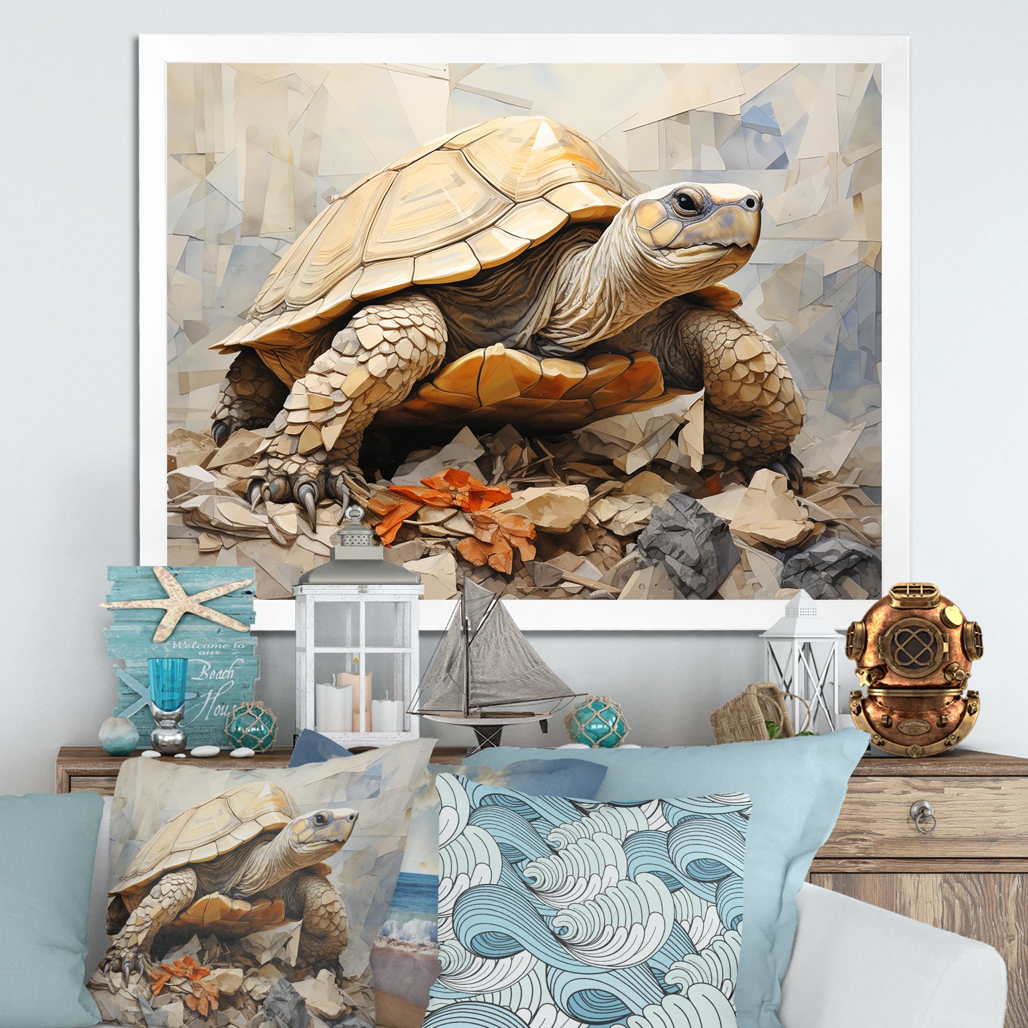Minimalism Turtle - Turtle Canvas Wall Art