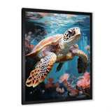 Playful Sea Turtle - Turtle Home Decor Art