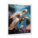 Playful Sea Turtle - Turtle Home Decor Art