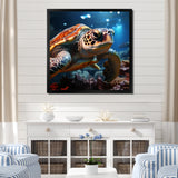 Realistic Portrayal Of A Turtle - Turtle Canvas Wall Art