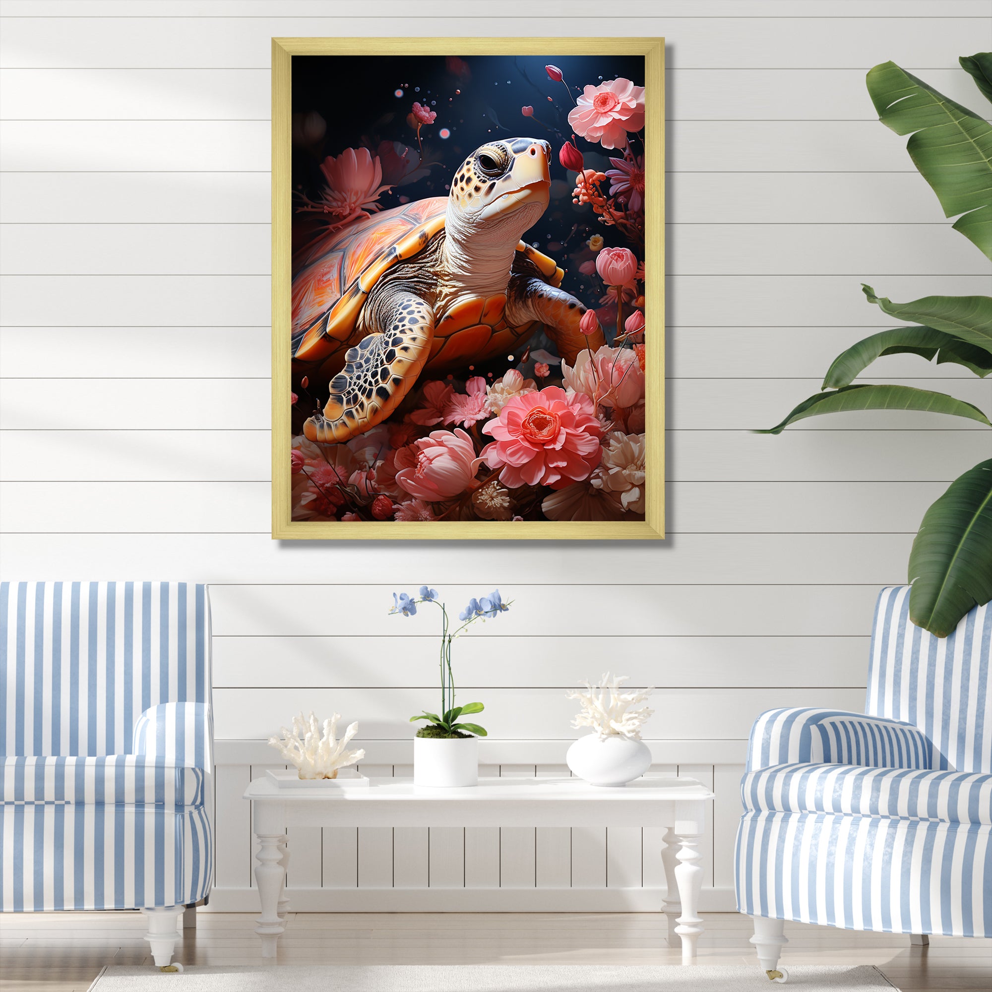Romantic Solitude Turtle - Turtle Wall Decor