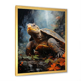 Surrealism Turtle In The Jungle - Turtle Framed Canvas Art