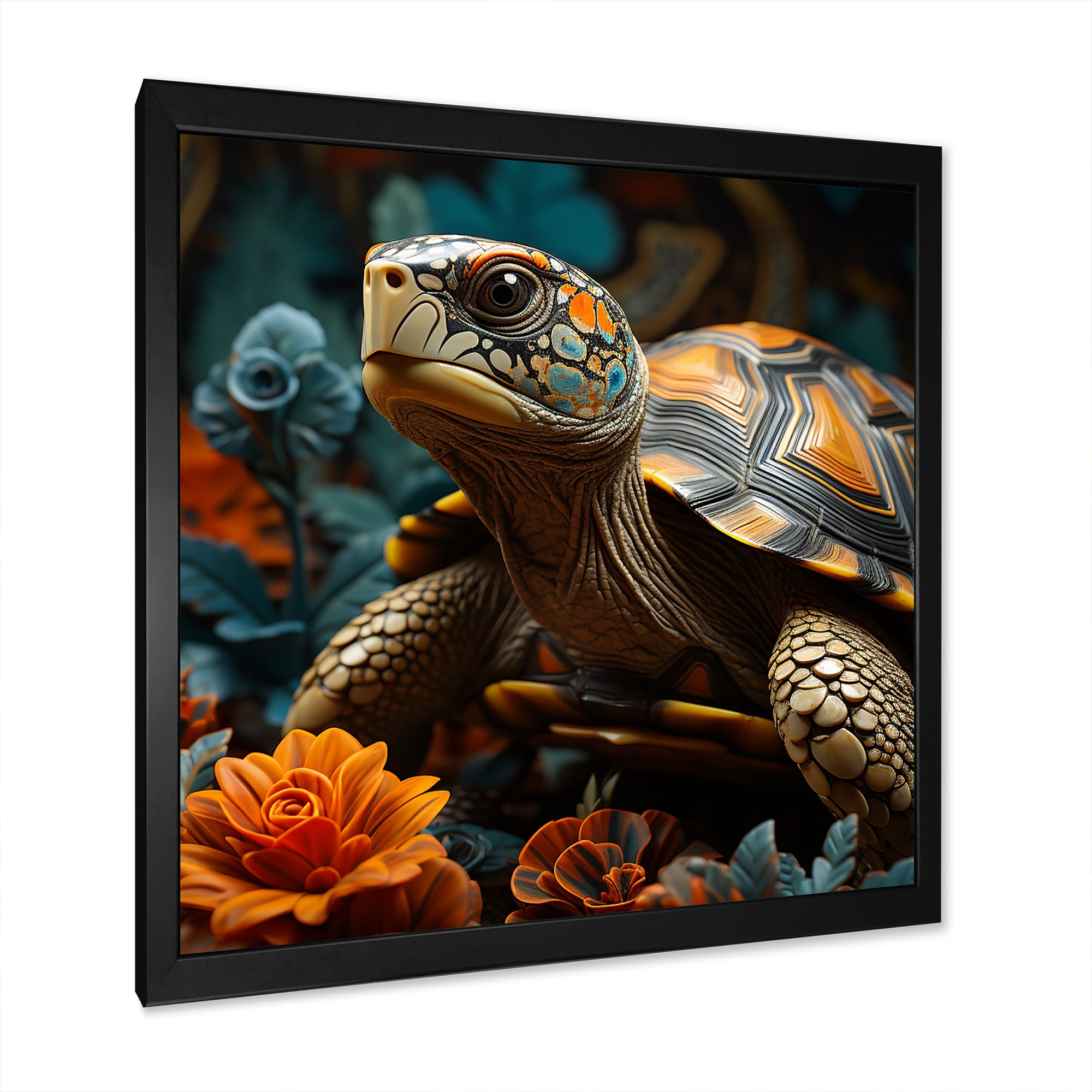 Symbolic Wisdom - Turtle Large Canvas Wall Art