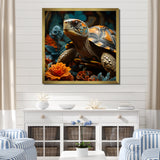 Symbolic Wisdom - Turtle Large Canvas Wall Art