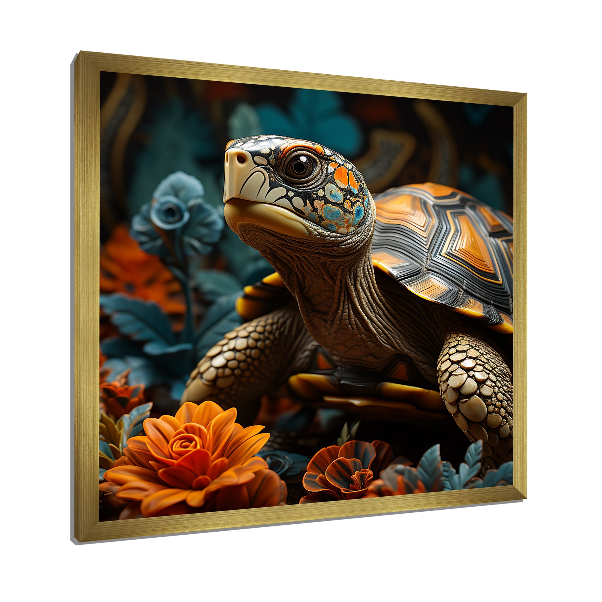 Symbolic Wisdom - Turtle Large Canvas Wall Art
