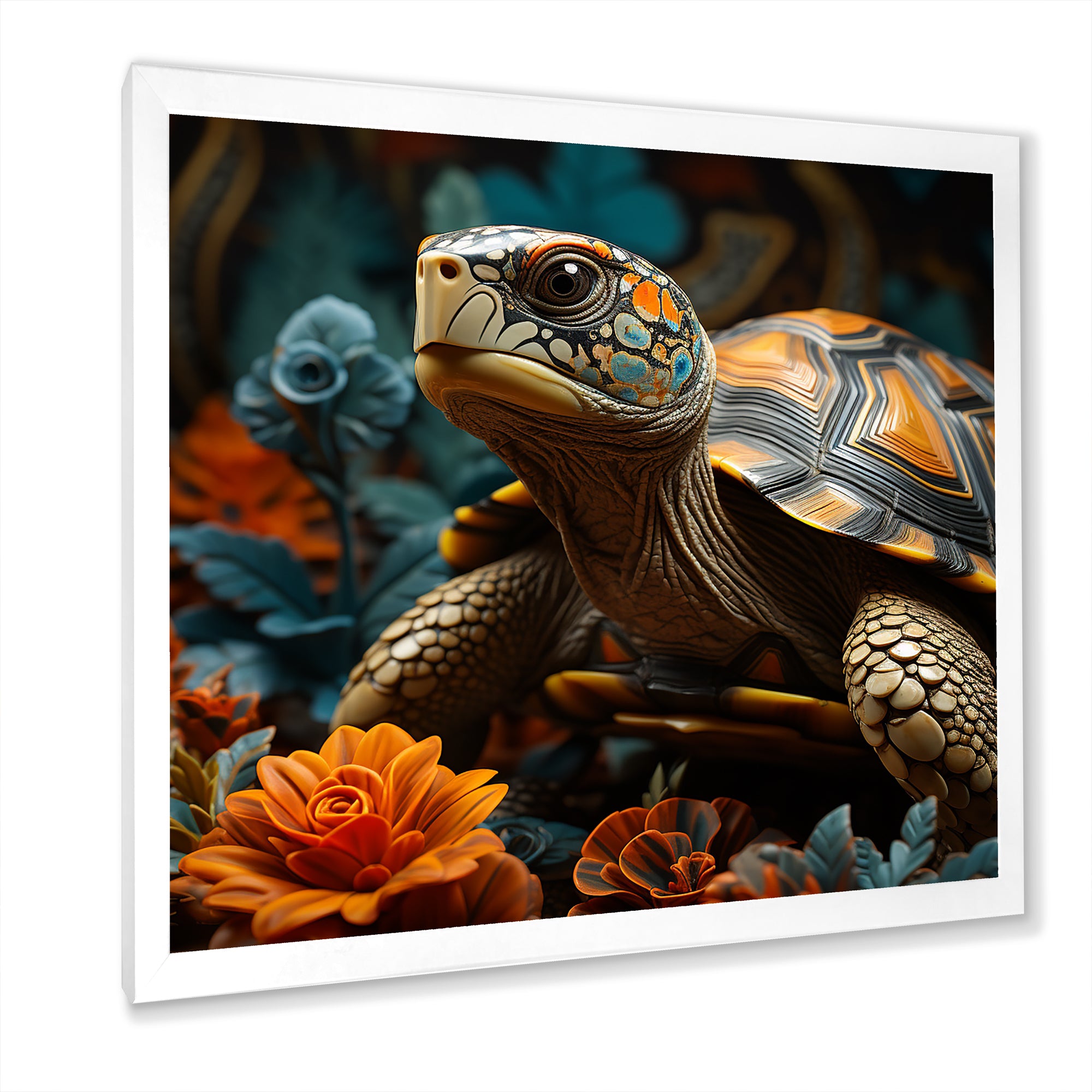 Symbolic Wisdom - Turtle Large Canvas Wall Art