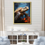 Urban Aquatic Explorer - Turtle Bedroom Wall Art