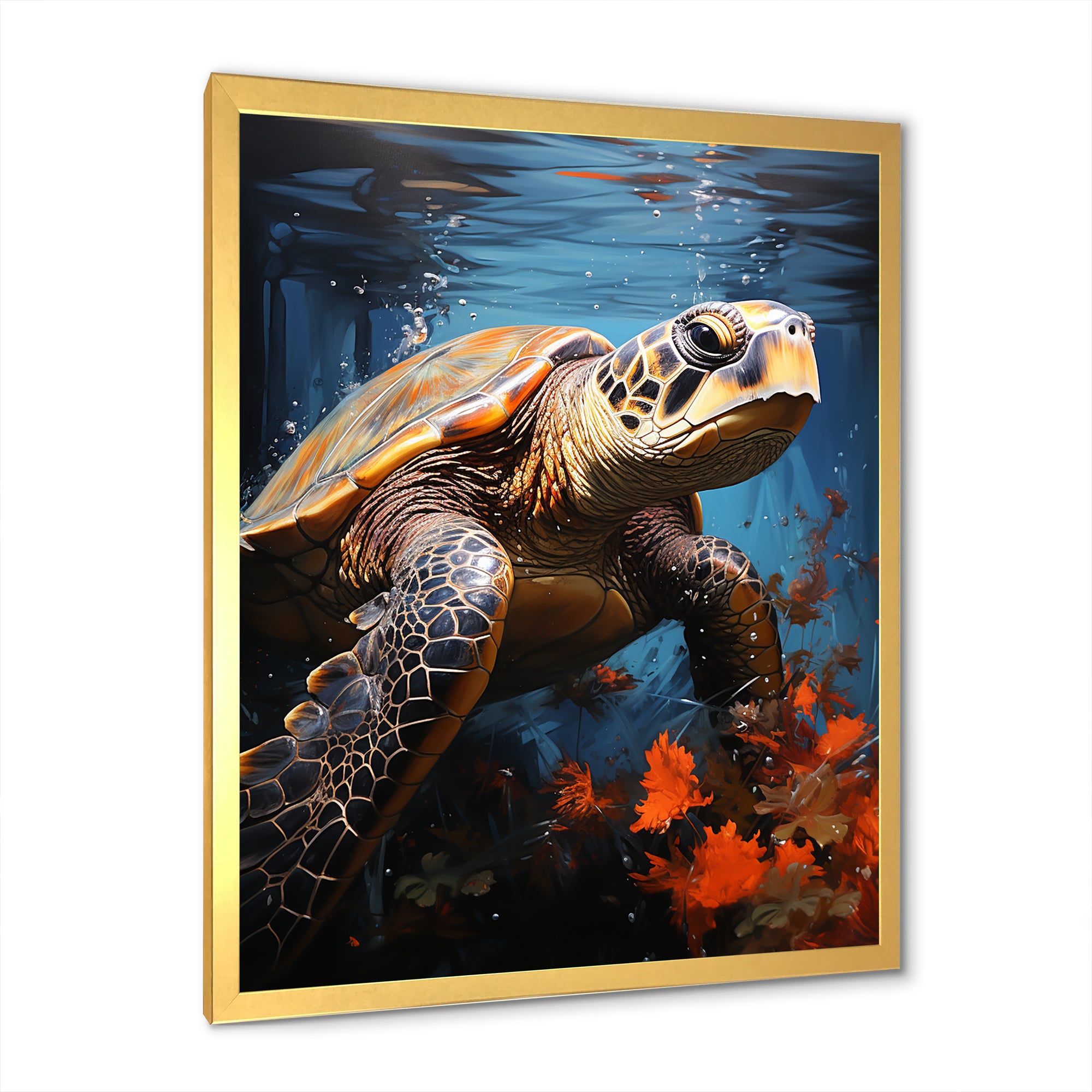 Urban Aquatic Explorer - Turtle Bedroom Wall Art