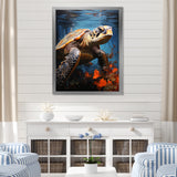 Urban Aquatic Explorer - Turtle Bedroom Wall Art