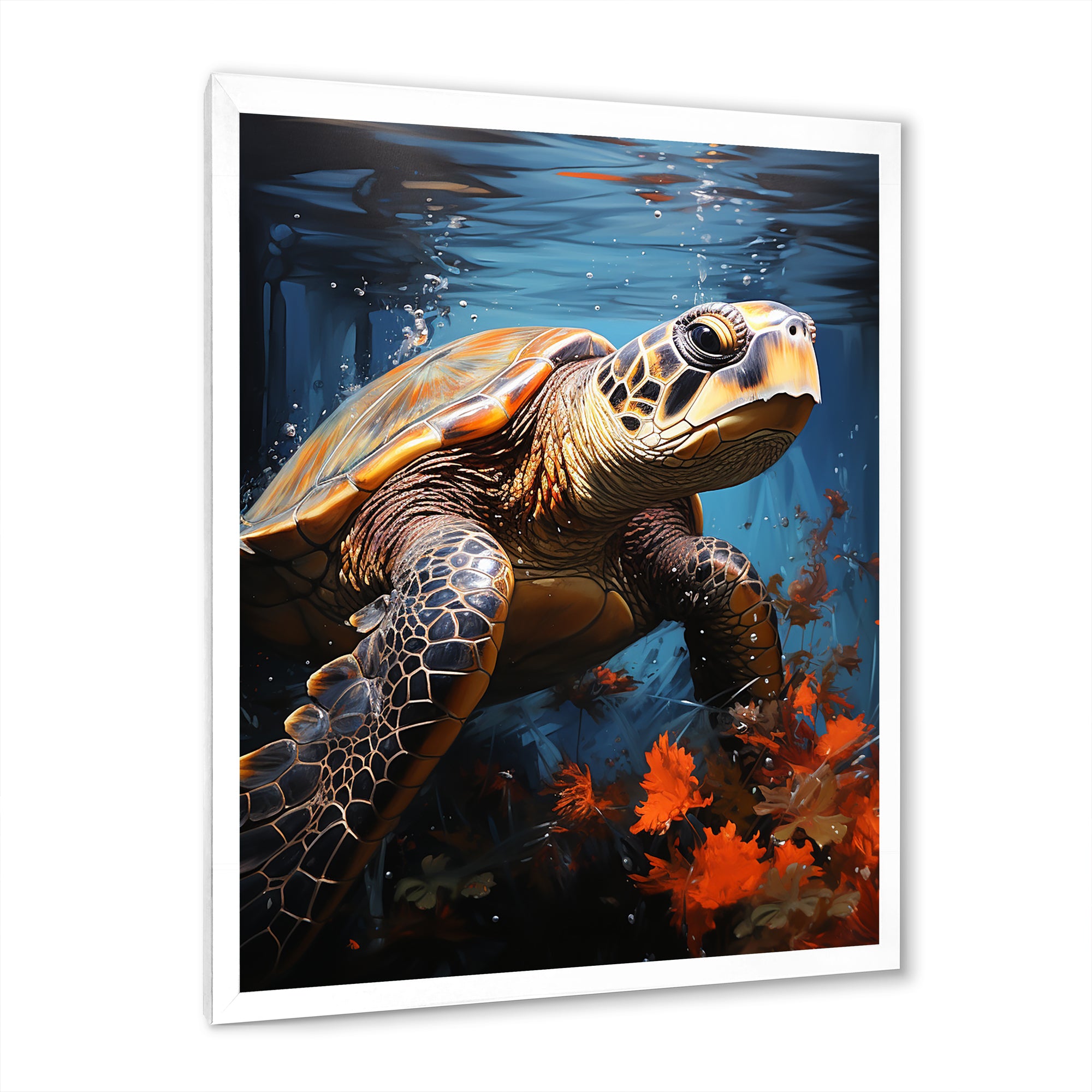 Urban Aquatic Explorer - Turtle Bedroom Wall Art