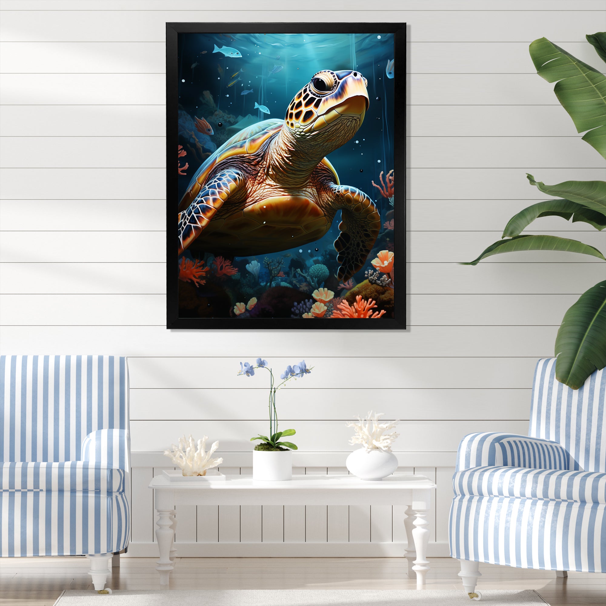 Whimsical Ocean Explorer - Turtle Wall Decor