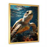 Whimsical Of A Turtle As An Ocean Explorer - Turtle Wall Decor