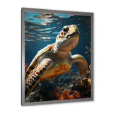Whimsical Of A Turtle As An Ocean Explorer - Turtle Wall Decor