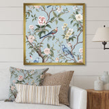 Chinoiserie Birds and Peonies - Bird Bedroom Wall Art