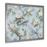Chinoiserie Birds and Peonies - Bird Bedroom Wall Art