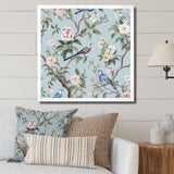 Chinoiserie Birds and Peonies - Bird Bedroom Wall Art