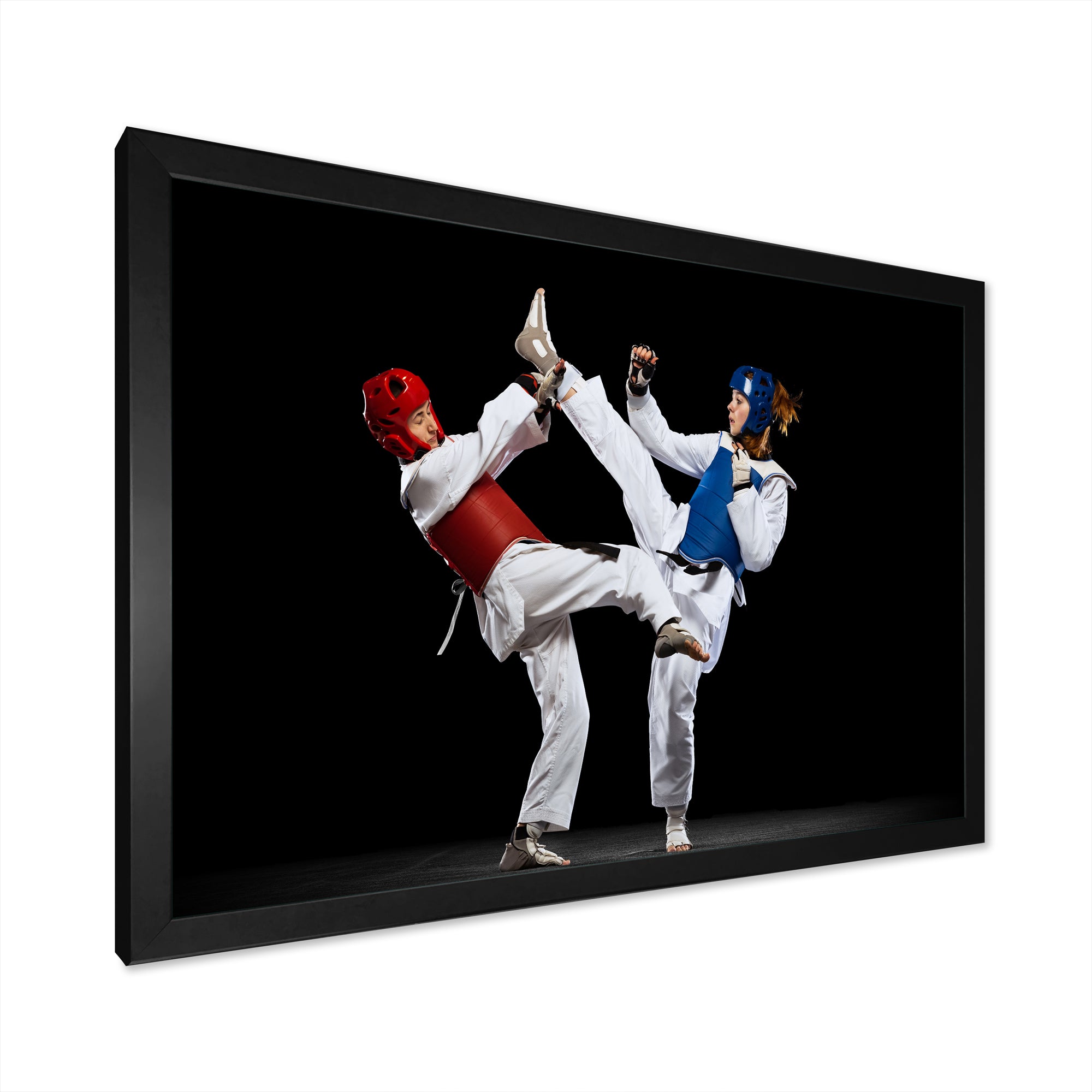 Fight Of Taekwondo Photo - Martial Arts Canvas Wall Art