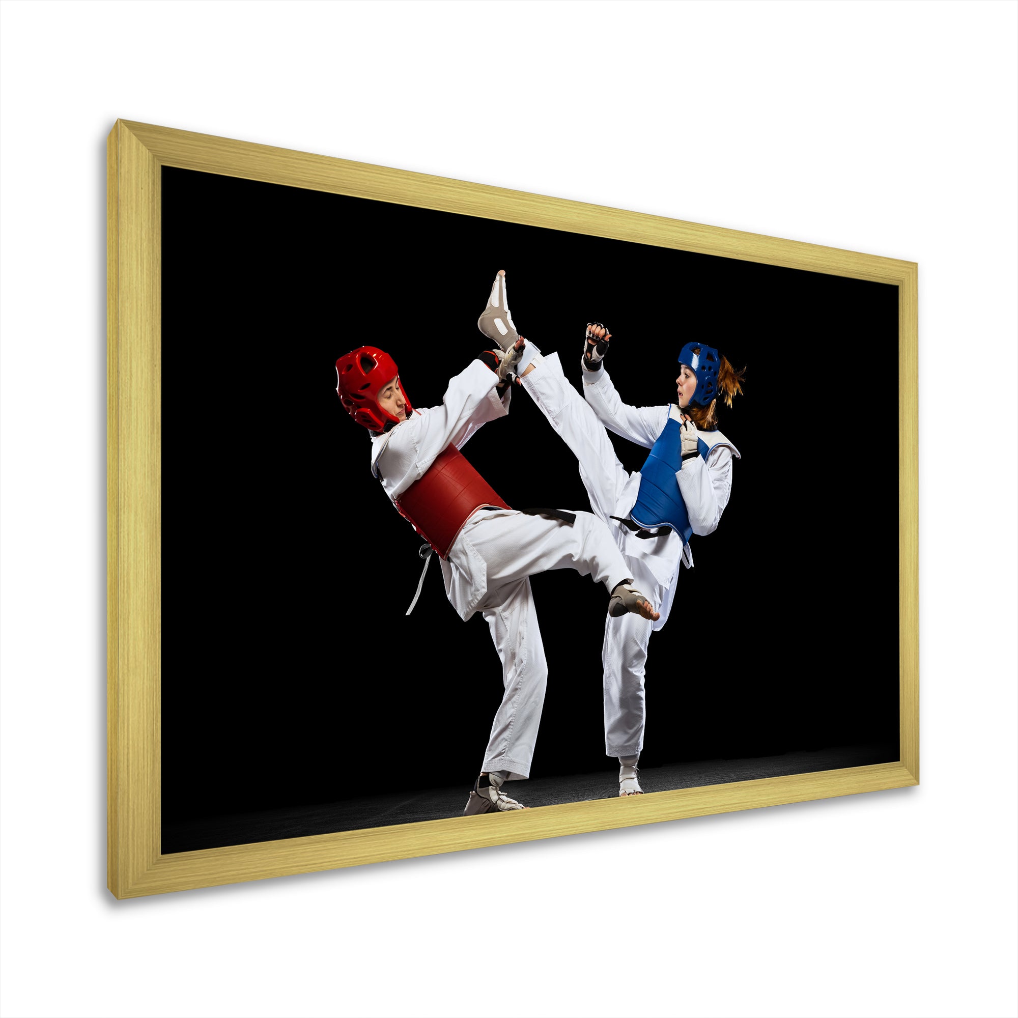 Fight Of Taekwondo Photo - Martial Arts Canvas Wall Art